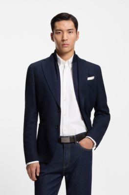 Ceinture en cuir r&eacute;versible avec boucle lustr&eacute;e et boucle &agrave; ardillon, Noir