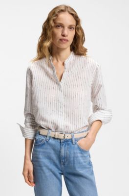 Cintur&oacute;n de piel italiana con hebilla, Blanco