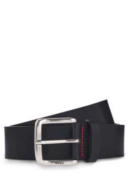 Cintur&oacute;n de piel italiana, Negro