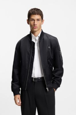 Ceinture en cuir italien avec boucle &agrave; ardillon et logo grav&eacute;, Noir