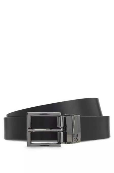 Reversible belt in Italian leather