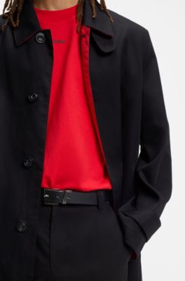 Reversible belt in Italian leather, Black