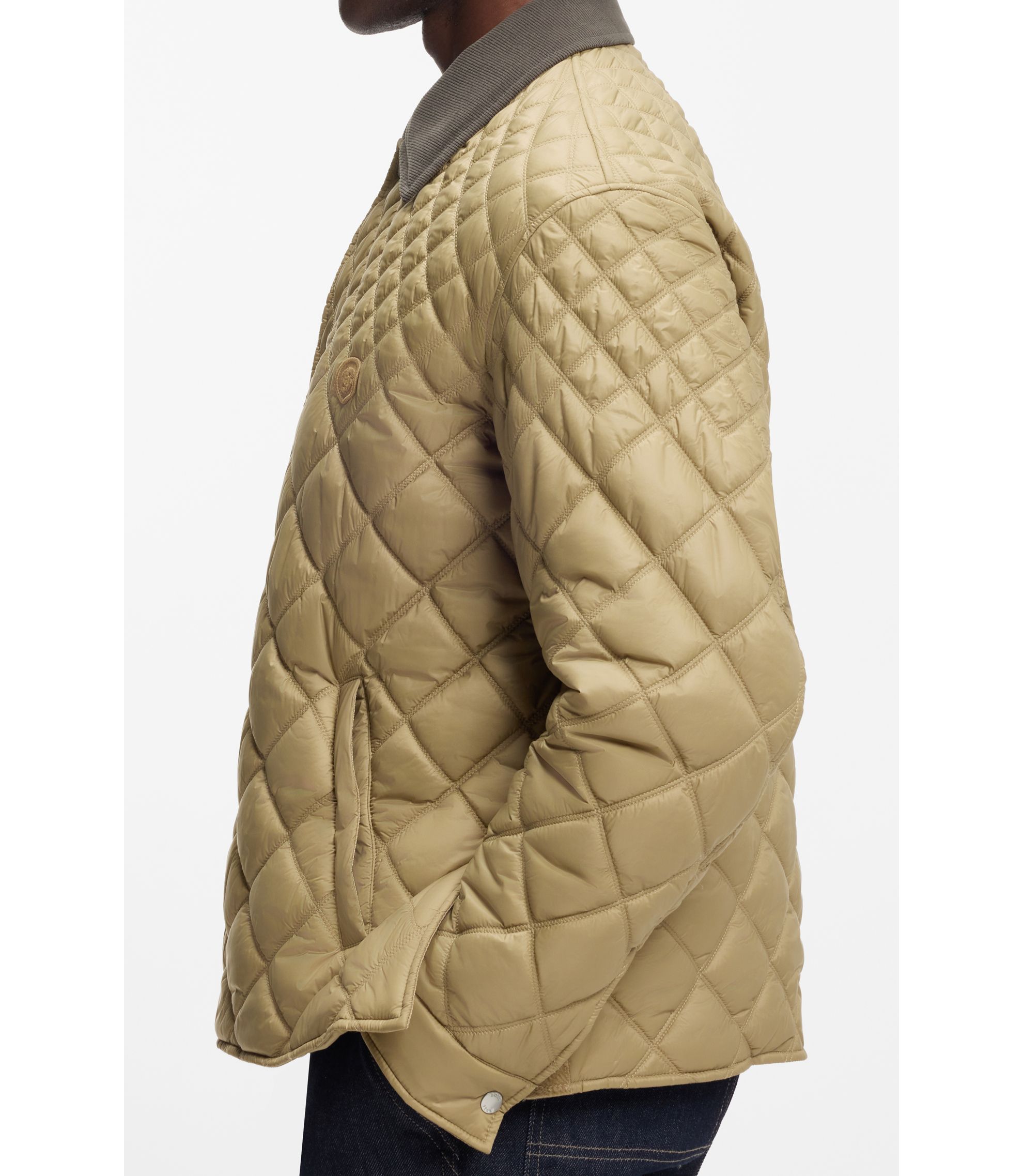 スノーボード LOGO QUILTING COLLAR JACKET KHAKI スノーボード LOGO