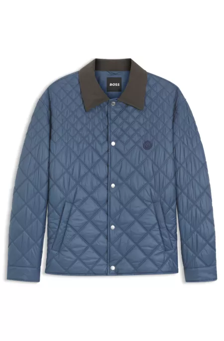 Water-repellent jacket with mixed quilting