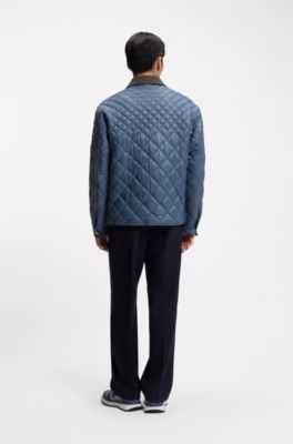 Water-repellent jacket with mixed quilting, Light Blue