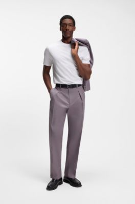 Camiseta de algod&oacute;n con motivo en jacquard, Blanco