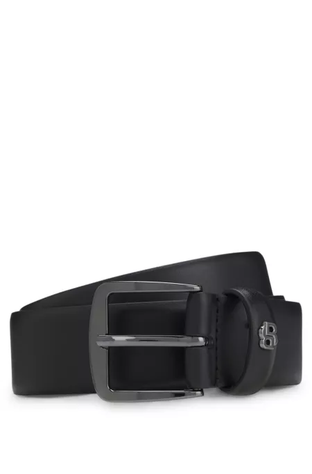 Italian-leather belt with Double B monogram