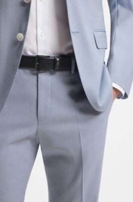 Cintur&oacute;n de piel italiana con monograma Double&nbsp;B, Negro