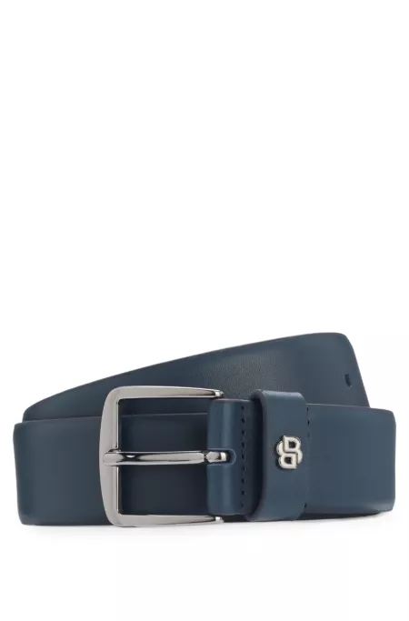 Italian-leather belt with Double B monogram
