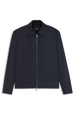 Coated-fabric jacket with water-repellent finish