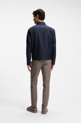 Coated-fabric jacket with water-repellent finish, Dark Blue