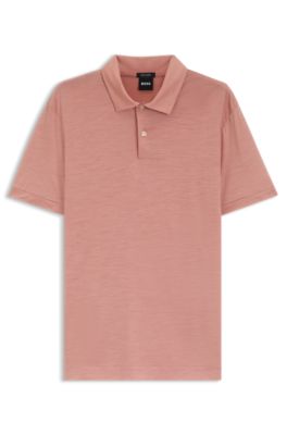 Polo regular fit de lana, Rosa claro