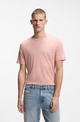 Wool-blend T-shirt in a regular fit, light pink