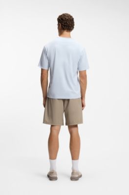 Water-repellent shorts in micro-waffle fabric, Light Green
