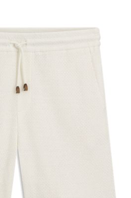 Shorts in Italian-made cotton and linen, White
