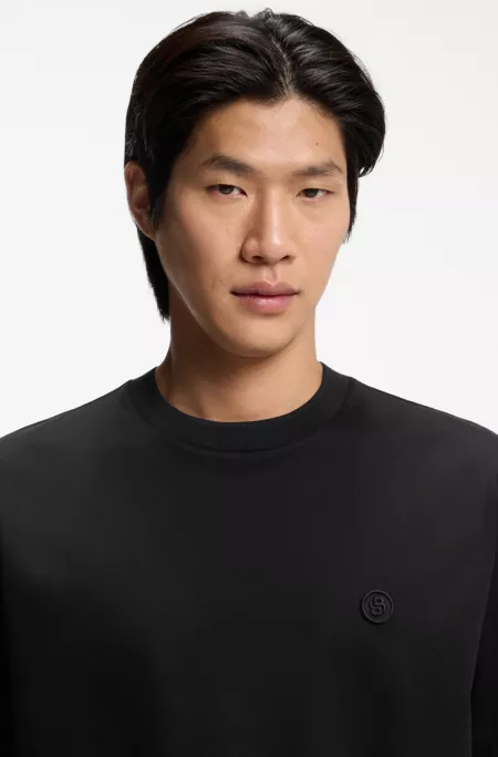 Mercerised-cotton T-shirt with Double B monogram