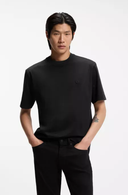 Mercerised-cotton T-shirt with Double B monogram