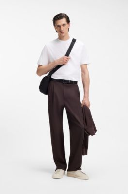 Camiseta de algod&oacute;n mercerizado con monograma Double&nbsp;B, Blanco