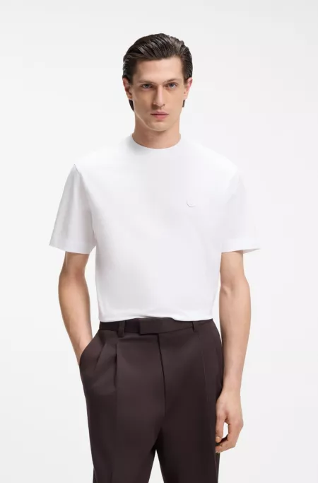 Mercerised-cotton T-shirt with Double B monogram