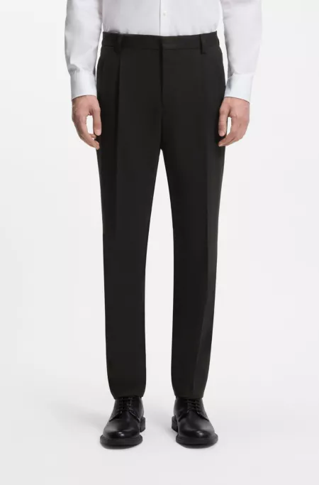 Extra-slim-fit trousers in wool-blend twill