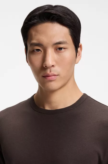 Cotton-linen T-shirt in a regular fit