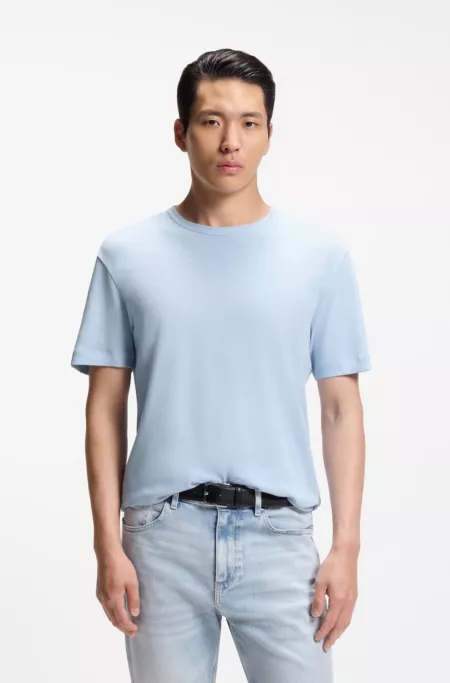 Cotton-linen T-shirt in a regular fit