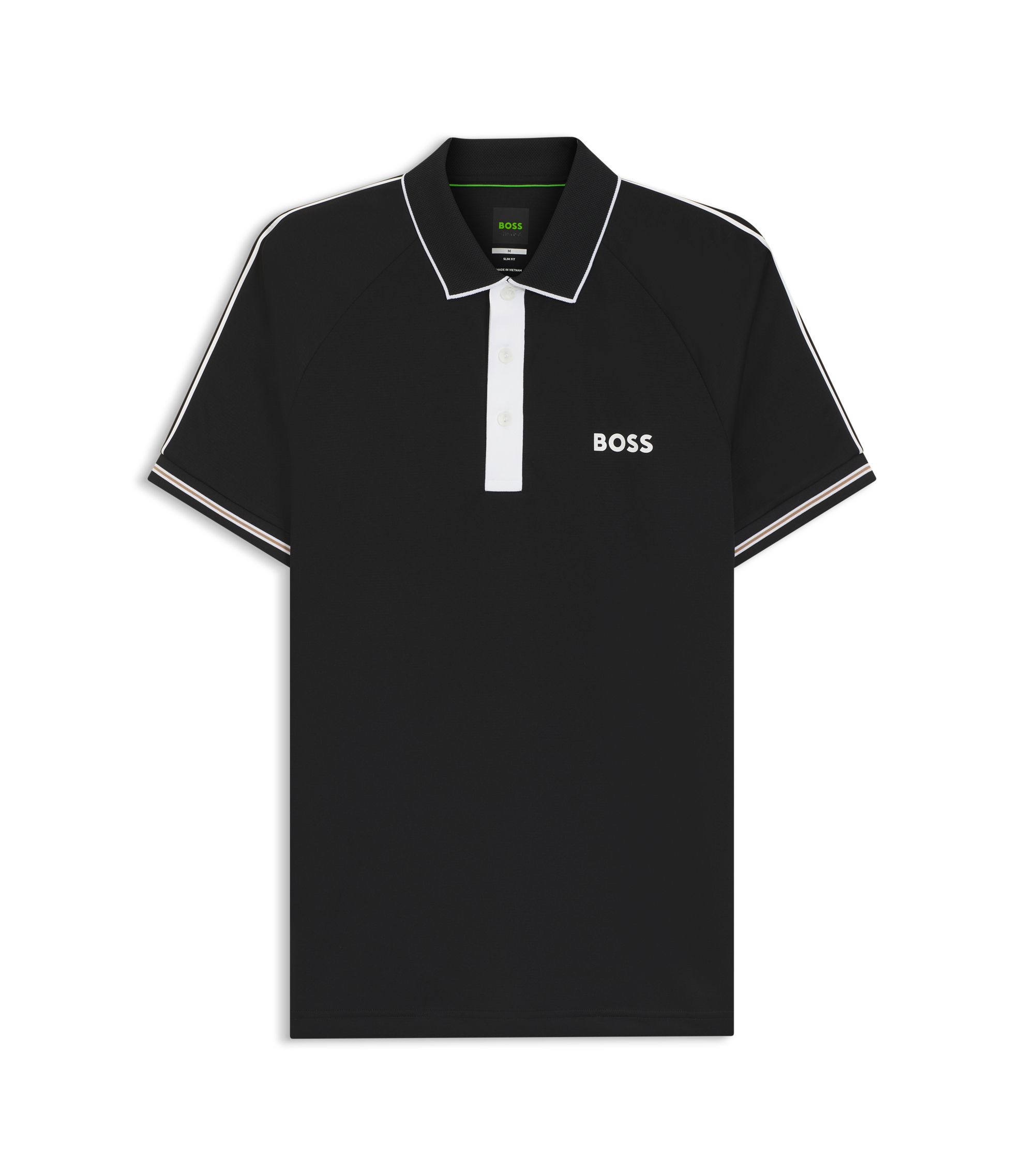 ぐ*ん様 DAYDREAM SWEAT POLO BLACK Mサイズ OVY BOSS - Active slim-fit polo shirt with moisture management - Black