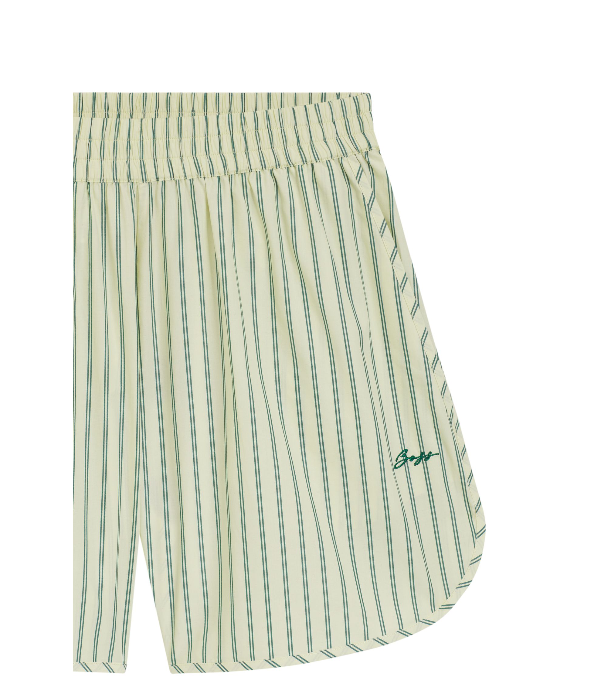 BOSS - Vertical-stripe shorts in cotton poplin - Patterned