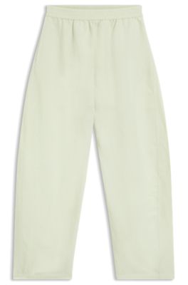 Pantalones de pernera globo con cintura el&aacute;stica, Verde