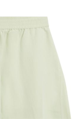 Pantalones de pernera globo con cintura el&aacute;stica, Verde