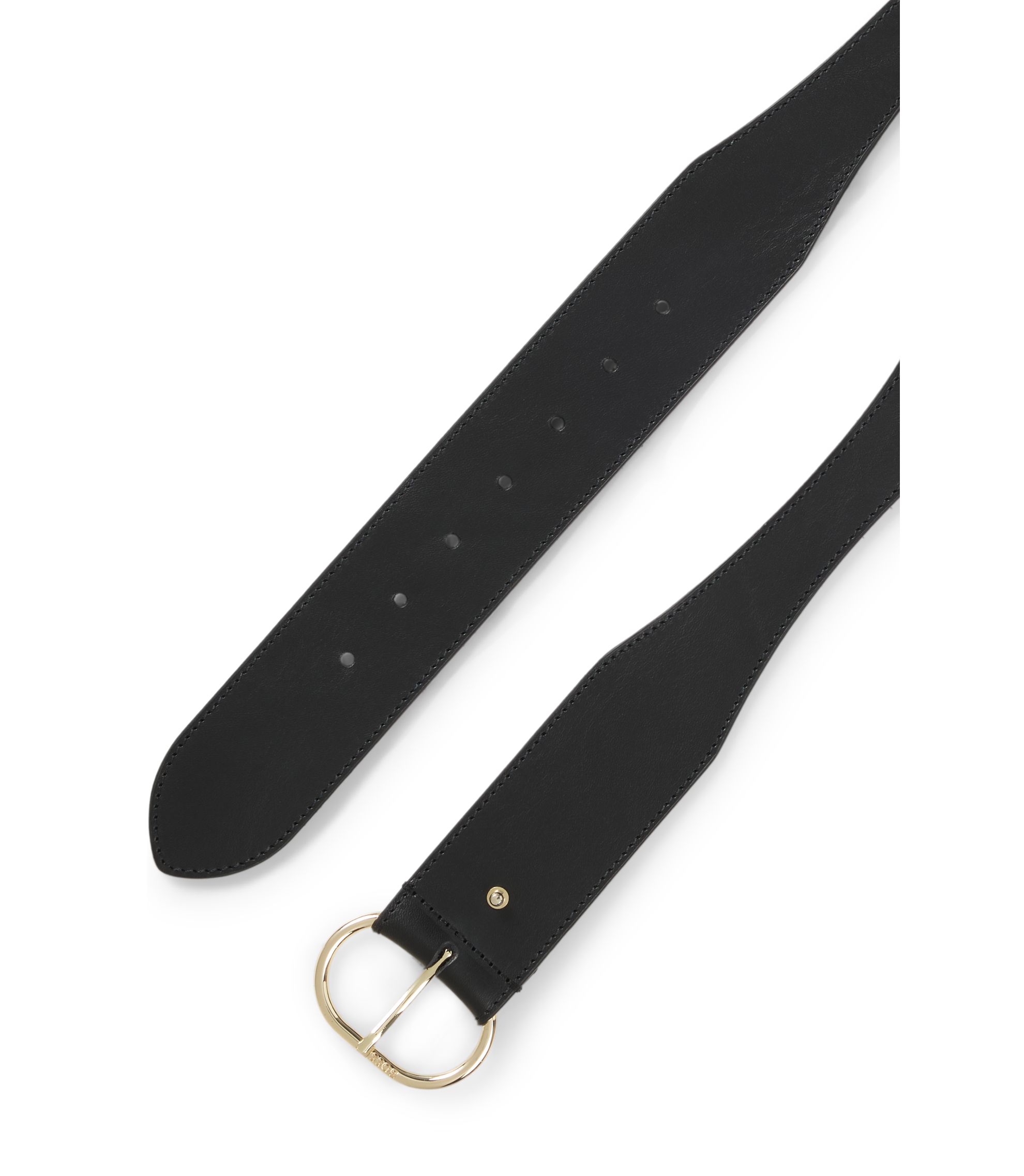 Hugo boss leather gold/ black women belt, 29 “ new Exclusive Women main image 2