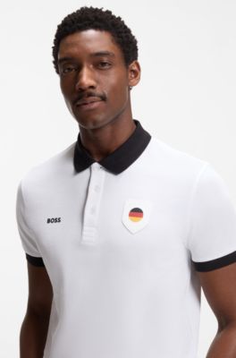 Paddy polo shirt with country flag, Germany White