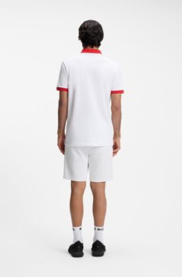 Polo Paddy con detalles de bandera, Canada White