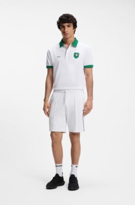 Polo Paddy avec finitions aux couleurs du drapeau national, Mexico White