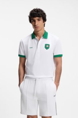 Polo Paddy avec finitions aux couleurs du drapeau national, Mexico White