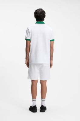 Polo Paddy avec finitions aux couleurs du drapeau national, Mexico White