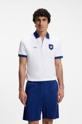 Paddy polo shirt with country flag, USA White