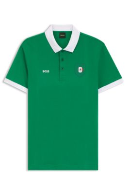 Paddy polo shirt with country flag, Mexico Green