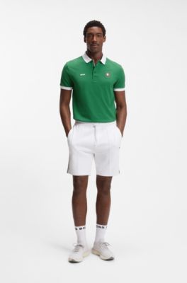 Polo Paddy con detalles de bandera, Mexico Green