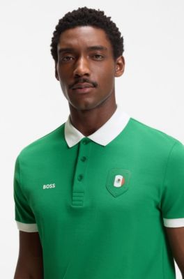 Paddy polo shirt with country flag, Mexico Green