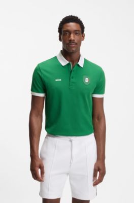 Paddy polo shirt with country flag, Mexico Green