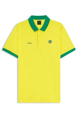 Paddy polo shirt with country flag, Brazil