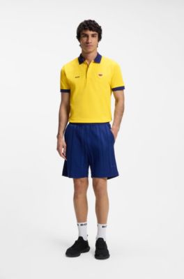 Paddy polo shirt with country flag, Light Yellow