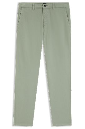 Chinos tapered fit de algodón con estructura