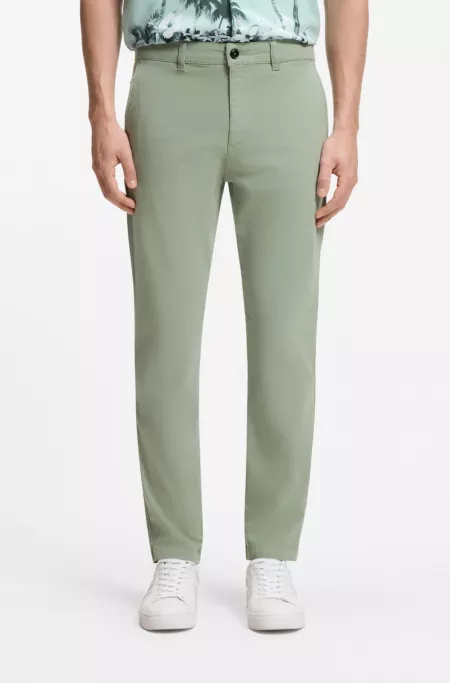 Tapered-fit chinos in a structured cotton