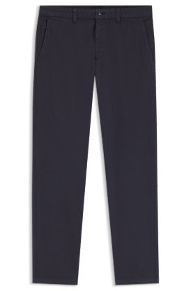 Chinos tapered fit de algodón con estructura