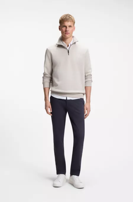 Tapered-fit chinos in a structured cotton