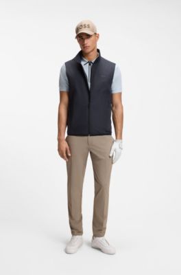 Polo en jacquard de rejilla con cuello con cremallera, Celeste