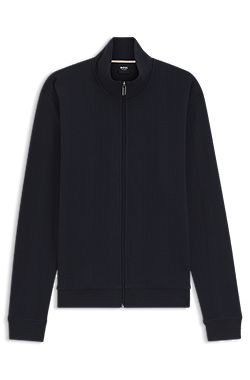 Chaqueta de algodón con estructura de rejilla.