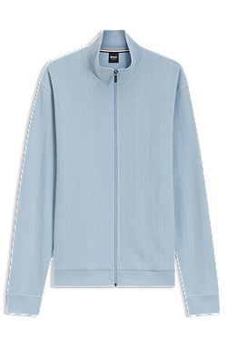 Veste en coton mélangé à la structure gaufrée